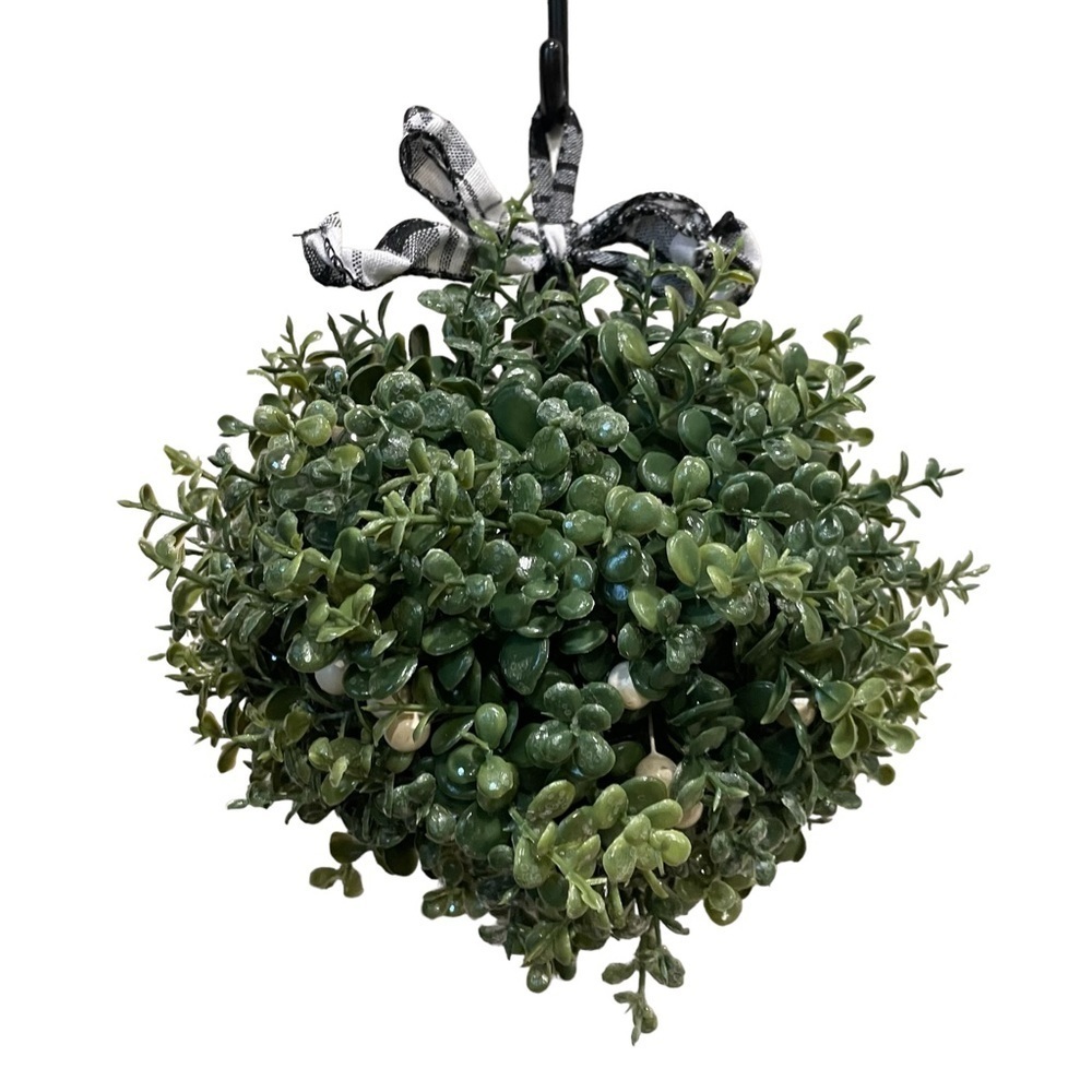 Mistletoe Ball Faux Greenery Christmas Decor